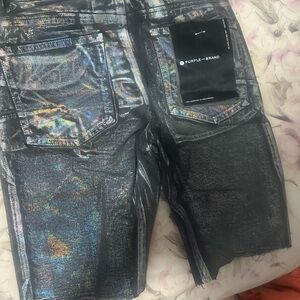 Purple Brand Iridescent Black Jeans